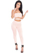 Sexy Apricot Cutout Carpi Jumpsuit